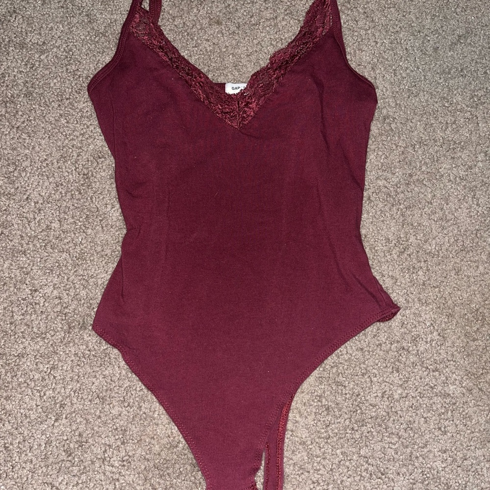 lace trim thing bodysuit